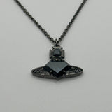 VIVIENNE WESTWOOD BLACK DIAMOND SATURN NECKLACE