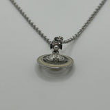 VIVIENNE WESTWOOD PEARL ORB SILVER NECKLACE