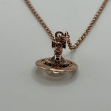 VIVIENNE WESTWOOD ROSE GOLD MINI ORB NECKLACE