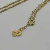 DIOR CRYSTAL CD COIN GOLD NECKLACE