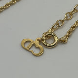 DIOR LOGO COIN GOLD NECKLACE