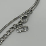 DIOR SMALL D LETTER SILVER NECKLACE