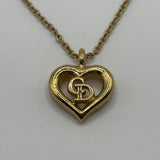 DIOR HEART CD NECKLACE GOLD