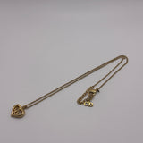 DIOR HEART CD NECKLACE GOLD