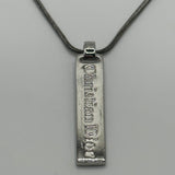 DIOR LONG SILVER PLATE NECKLACE