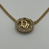 DIOR CRYSTAL OVAL WORD LOGO NECKLACE 2