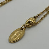 VIVIENNE WESTWOOD MINI CROSS SATURN CRYSTAL GOLD NECKLACE