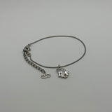 DIOR SILVER WORD LOGO BRACELET