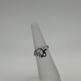 DIOR SILVER WORD LOGO RING US6