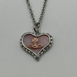 VIVIENNE WESTWOOD SILVER HEART PETRA NECKLACE