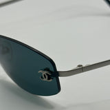 CHANEL DARK BLUE TINT ROUNG SUNGLASSES