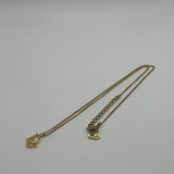 DIOR GOLD WORD LOGO NECKLACE