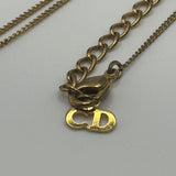 DIOR GOLD WORD LOGO NECKLACE