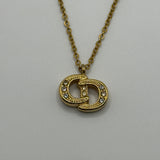 DIOR CRYSTAL CD GOLD NECKLACE