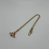 VIVIENNE WESTWOOD GOLD DIAMANTE HEART NECKLACE