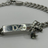 DIOR SILVER RIBBON PLATE BRACELET