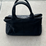 PRADA LARGE BLACK CANAPA TOTE BAG