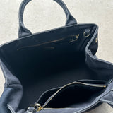 PRADA LARGE BLACK CANAPA TOTE BAG