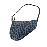DIOR NAVY TROTTER SADDLE BAG