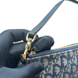 DIOR NAVY TROTTER SADDLE BAG
