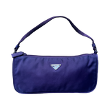 PRADA NYLON PURPLE POCHETTE HANDBAG