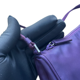 PRADA NYLON PURPLE POCHETTE HANDBAG
