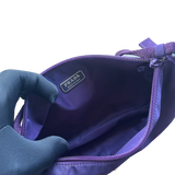 PRADA NYLON PURPLE POCHETTE HANDBAG