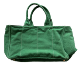 PRADA LARGE GREEN CANAPA TOTE BAG