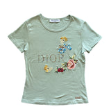 DIOR GREEN FLORAL TEE