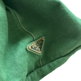 PRADA LARGE GREEN CANAPA TOTE BAG