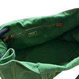PRADA LARGE GREEN CANAPA TOTE BAG