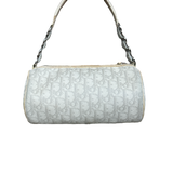 DIOR WHITE TROTTER CYLINDER HANDBAG