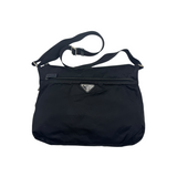 PRADA TESSUTO BLACK NYLON SHOULDER BAG