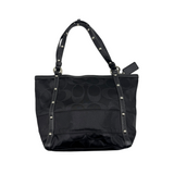 COACH BLACK SIGNATURE TOTE BAG