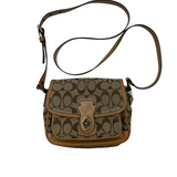 COACH CRICKET SIGNATURE BEIGE CROSSBODY BAG