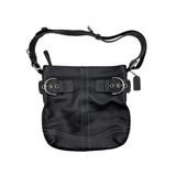 COACH BLACK LEATHER SHOULDER CROSSBODY BAG