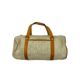 CELINE “C” MONOGRAM SUEDE BARREL HANDBAG