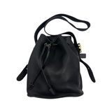 COACH BLACK LEATHER BUCKET BAG