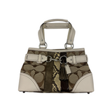COACH SIGNATURE PYTHON PATCHWORK HANDBAG