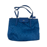 COACH BLUE SIGNATURE TOTE BAG