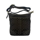 COACH BROWN SIGNATURE CROSSBODY BAG