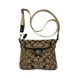 COACH BROWN SIGNATURE CROSSBODY BAG
