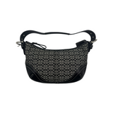 COACH BLACK SIGNATURE HOBO BAG