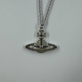 VIVIENNE WESTWOOD SILVER SMALL BAS RELIEF NECKLACE