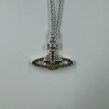 VIVIENNE WESTWOOD SILVER SMALL BAS RELIEF NECKLACE