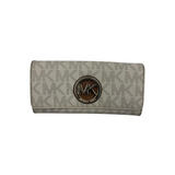 MICHAEL KORS FULTON WHITE CANVAS WALLET
