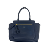 LANVIN EN BLEU NAVY LEATHER TOTE BAG