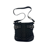 COACH BLACK SIGNATURE CANVAS CROSSBODY BAG
