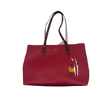 COACH X DISNEY MICKEY SURF RED LEATHER TOTE BAG