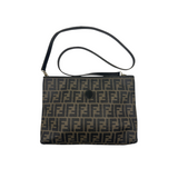 FENDI ZUCCA CANVAS SHOULDER BAG